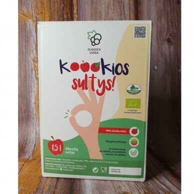 "Koookios sultys!" ekologiškos obuolių sultys 1,5 litro (LT_EKO_001) 1